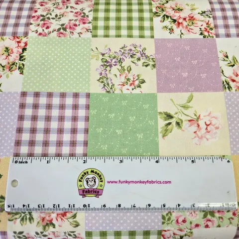 Multi Rosie Patchwork - Budding Roses - Michael Miller Cotton