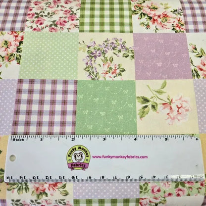 Multi Rosie Patchwork - Budding Roses - Michael Miller Cotton