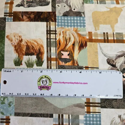 Multi Patchwork Cows - Highlander - Studio E Cotton
