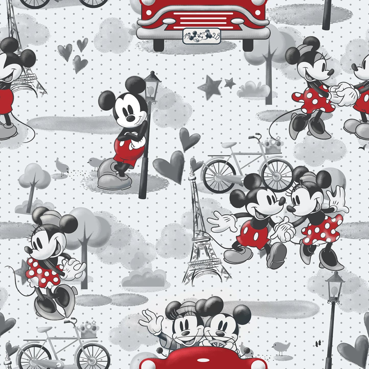 Vintage Mickey and Minnie - Springs Creative Fleece