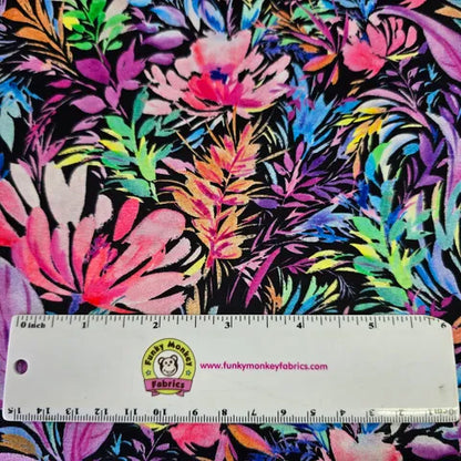Black Sketchbook Floral - Sketchbook Garden - Michael Miller Cotton