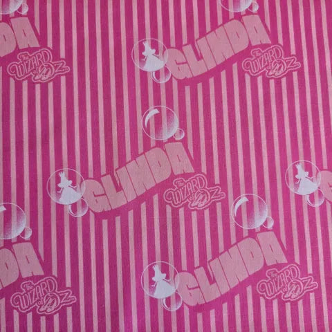 Pink Glinda Stripe Wizard of Oz - Camelot Cotton