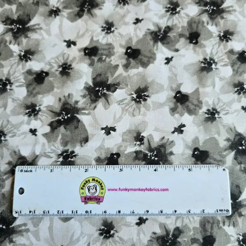 Awakenings Grey/White Floral - Wilmington Prints Cotton