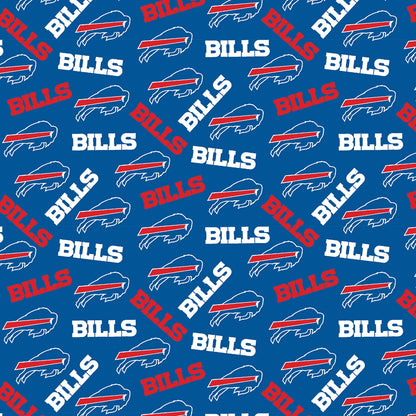 NFL Buffalo Bills Tossed Logos - Fabric Traditions Cotton