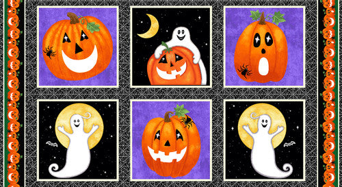 Spooky Friends Panel - Studio E Cotton (7062G-93)