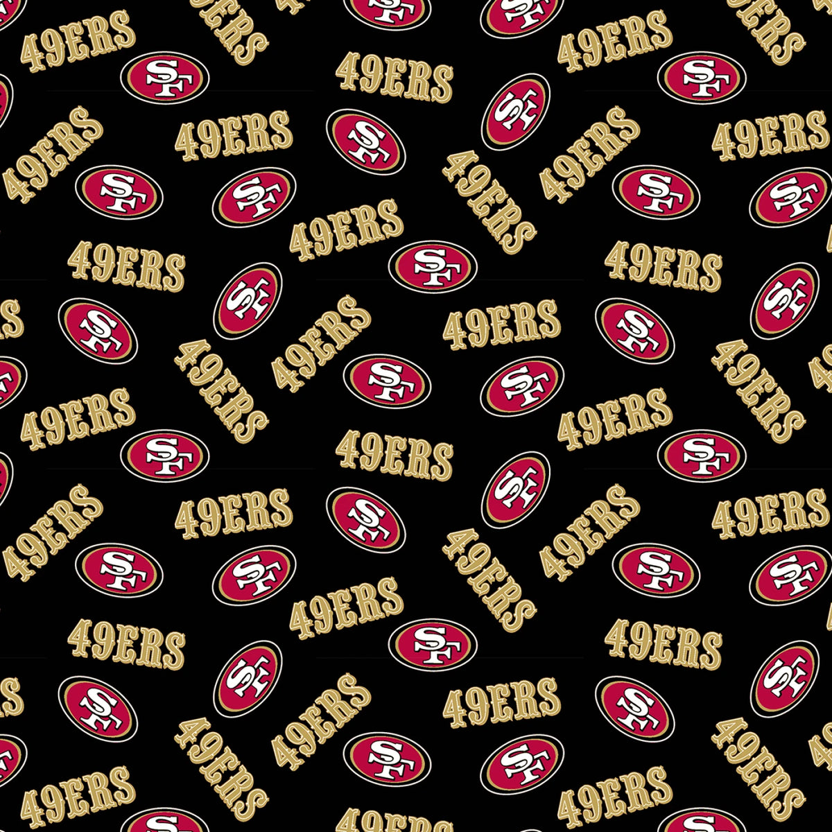 NFL Black San Francisco 49ers - Fabric Traditions Cotton