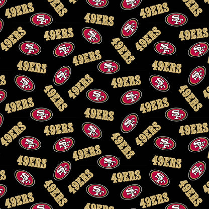 NFL Black San Francisco 49ers - Fabric Traditions Cotton
