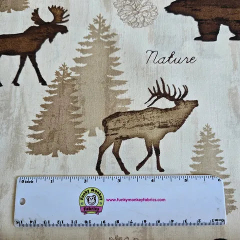 Wildlife Trail Scenic Natural - Wilmington Prints Cotton
