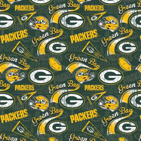 NFL Fancy Green Bay Packers - Fabric Traditions Cotton