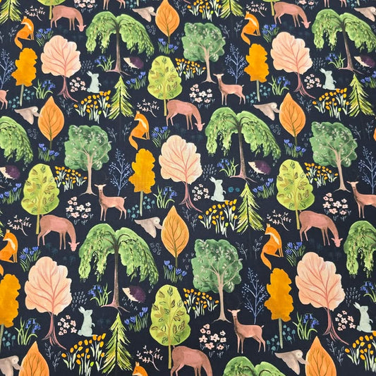 Midnight Floral Forest - Dear Stella Cotton