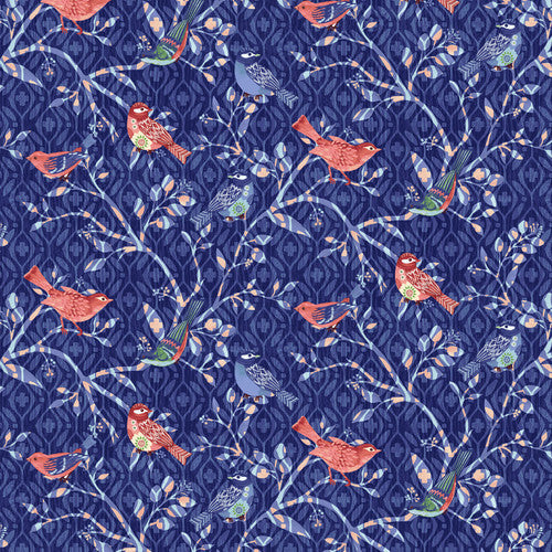 CLEARANCE Bella Blue Birds - Studio E Cotton
