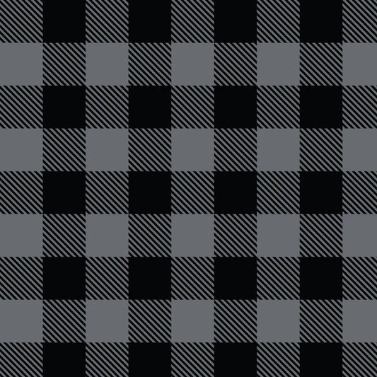 Grey/Black Plaid - Camelot Fleece (8331V-05)