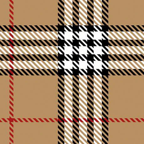 Beige Plaid - Camelot Fleece (8333L-1)