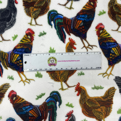 Cluck Cluck Multi Digital - Shannon Fabrics Cuddle Minky