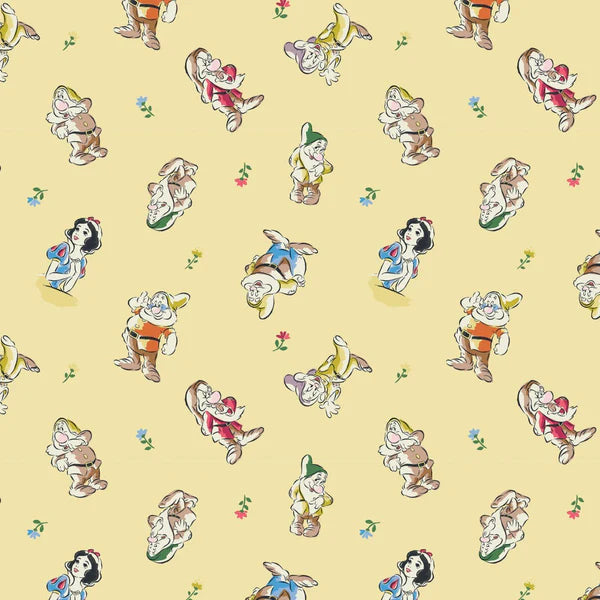 CLEARANCE Yellow Cast Toss Snow White - Camelot Cotton