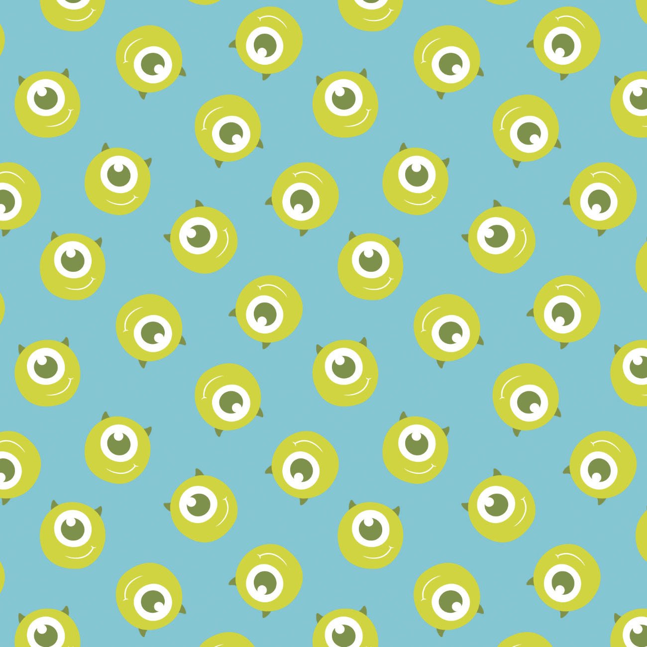 CLEARANCE Mike Wazowski Aqua - Camelot Cotton