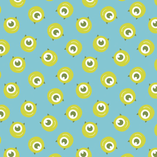 CLEARANCE Mike Wazowski Aqua - Camelot Cotton