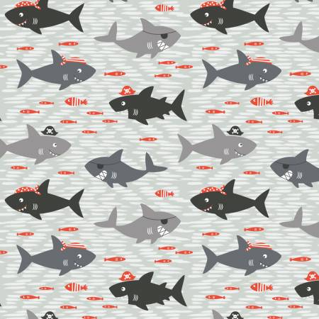 CLEARANCE Grey Sharks are Jawsome - Camelot Flannel