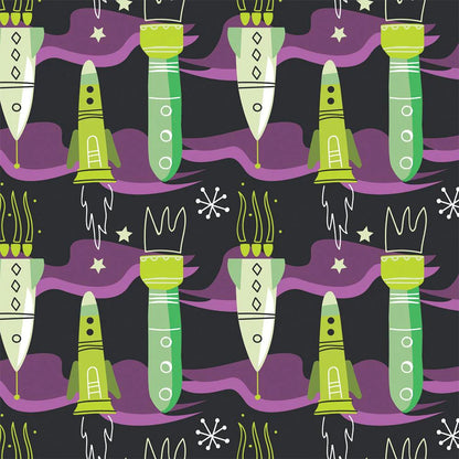 CLEARANCE Aim for the Moon Purple - Camelot Flannel