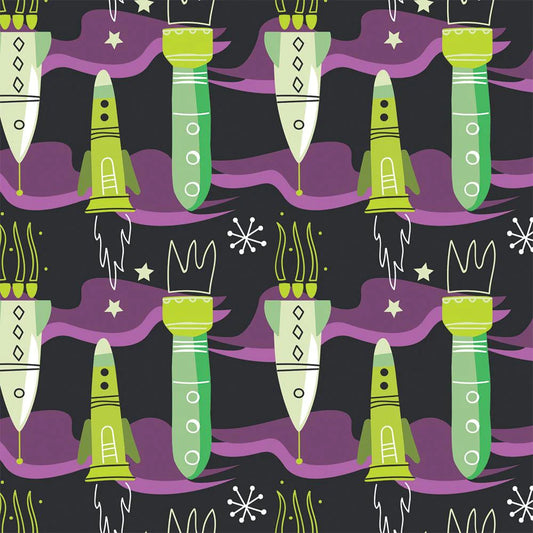 CLEARANCE Aim for the Moon Purple - Camelot Flannel