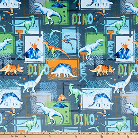Graphite T-Rex Digital - Shannon Fabrics Cuddle Minky