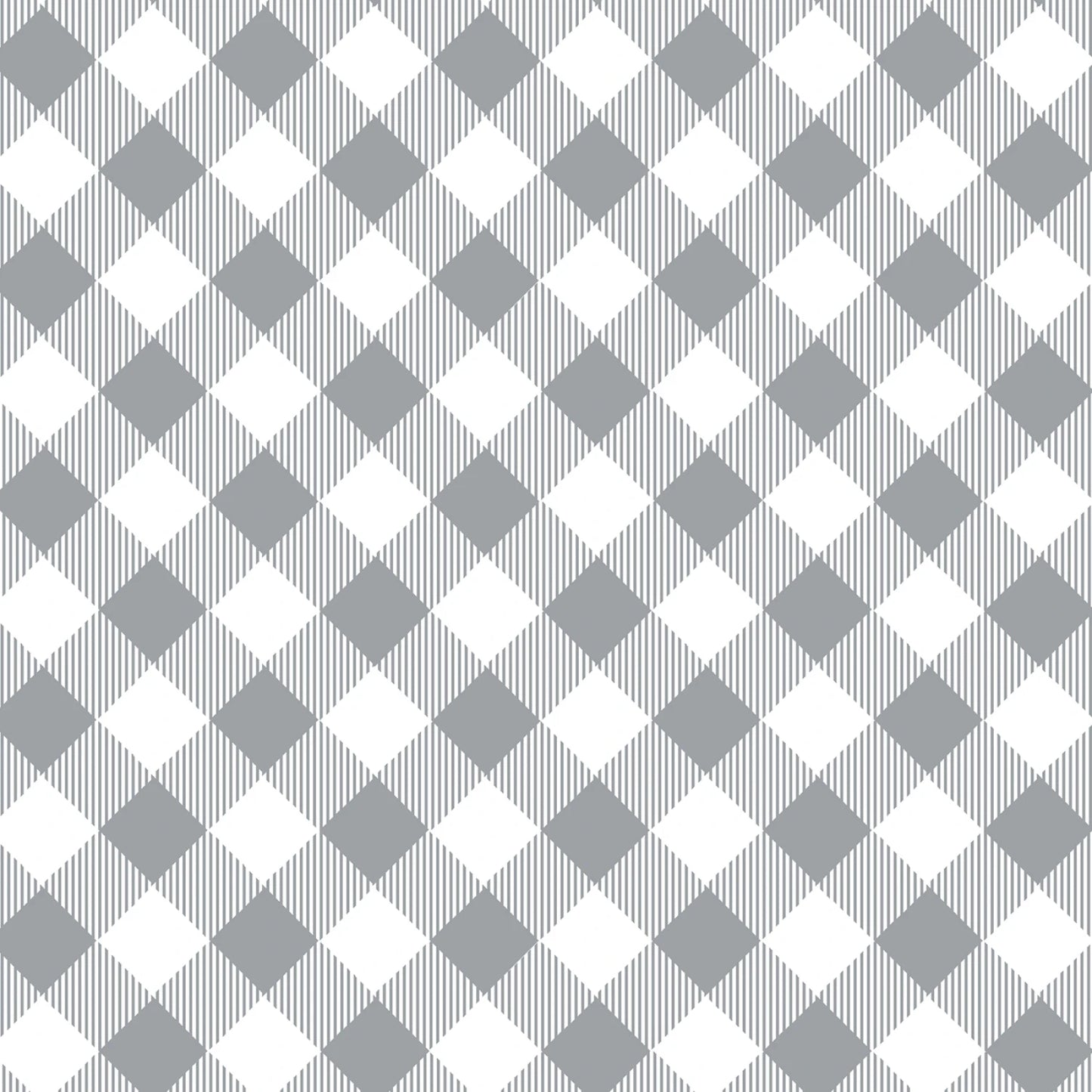 Gray/White Bias Buffalo Check - Henry Glass Cotton