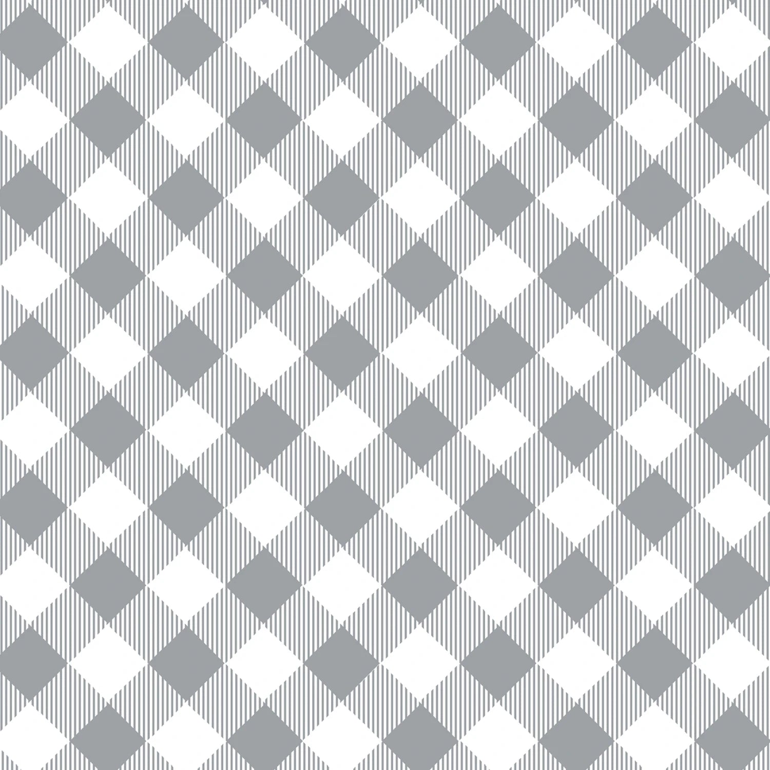 Gray/White Bias Buffalo Check - Henry Glass Cotton