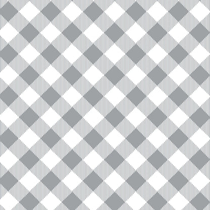 Gray/White Bias Buffalo Check - Henry Glass Cotton