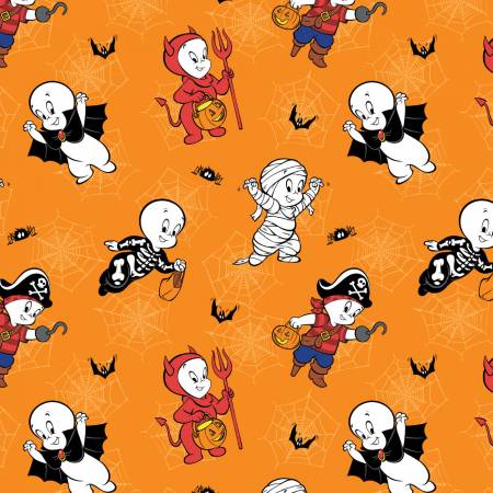  Casper Costume Fun on Orange - Camelot Minky (96390101M-1)