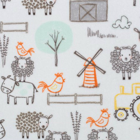 E-I-E-I-O Seaspray - Shannon Fabrics Cuddle Minky