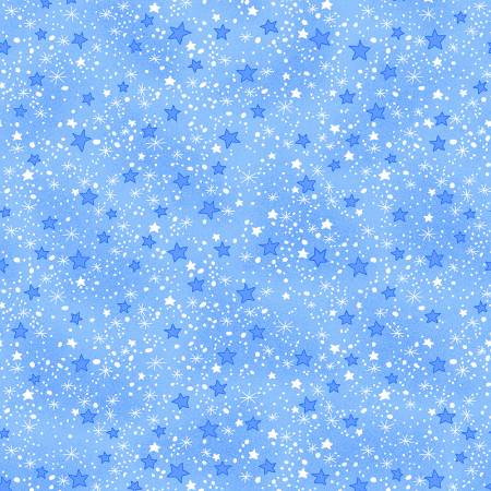Blue Mini Sparkle Stars - AE Nathan Flannel (9831AE-11)