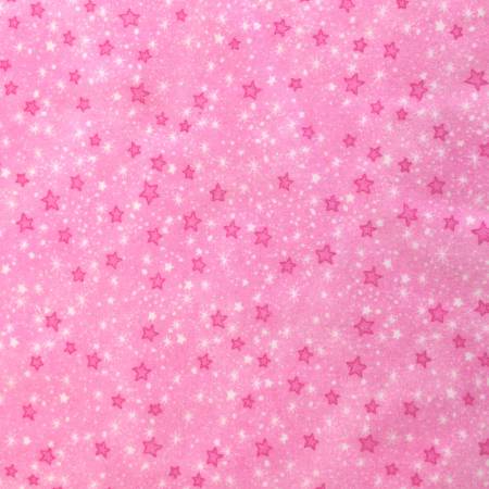 Pink Mini Sparkle Stars - AE Nathan Flannel (9831AE-22)