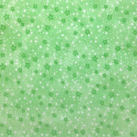 Green Mini Sparkle Stars - AE Nathan Flannel ( 9831AE-66)