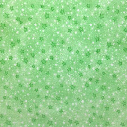 Green Mini Sparkle Stars - AE Nathan Flannel ( 9831AE-66)