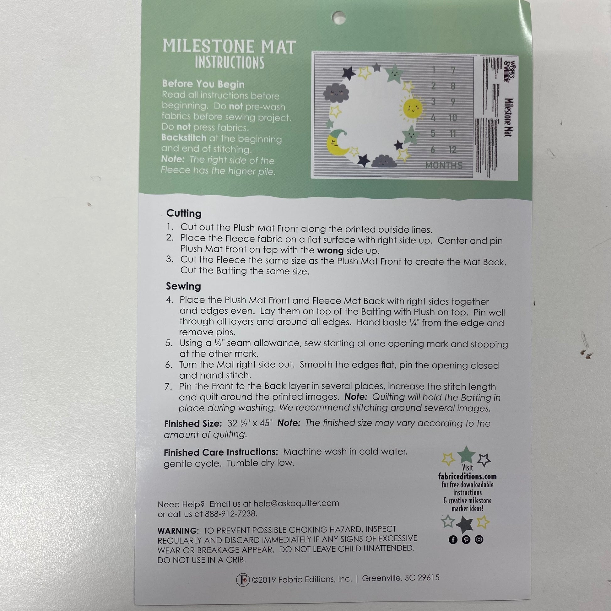 Celestial Minky Milestone Mat