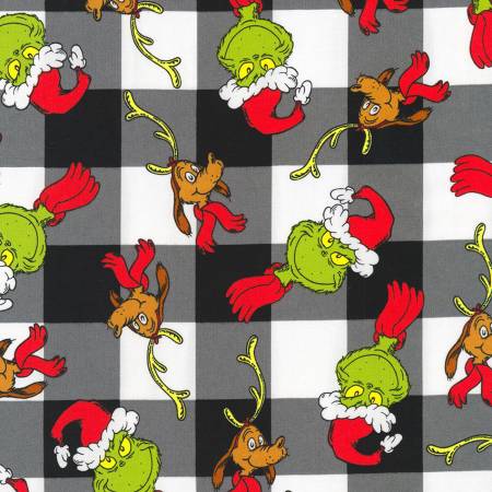 Plaid Dr. Seuss How The Grinch Stole Christmas - Robert Kaufman Cotton