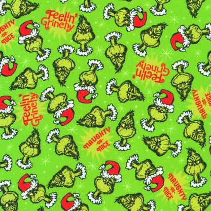 Feelin' Grinchy Green - Robert Kaufman Cotton