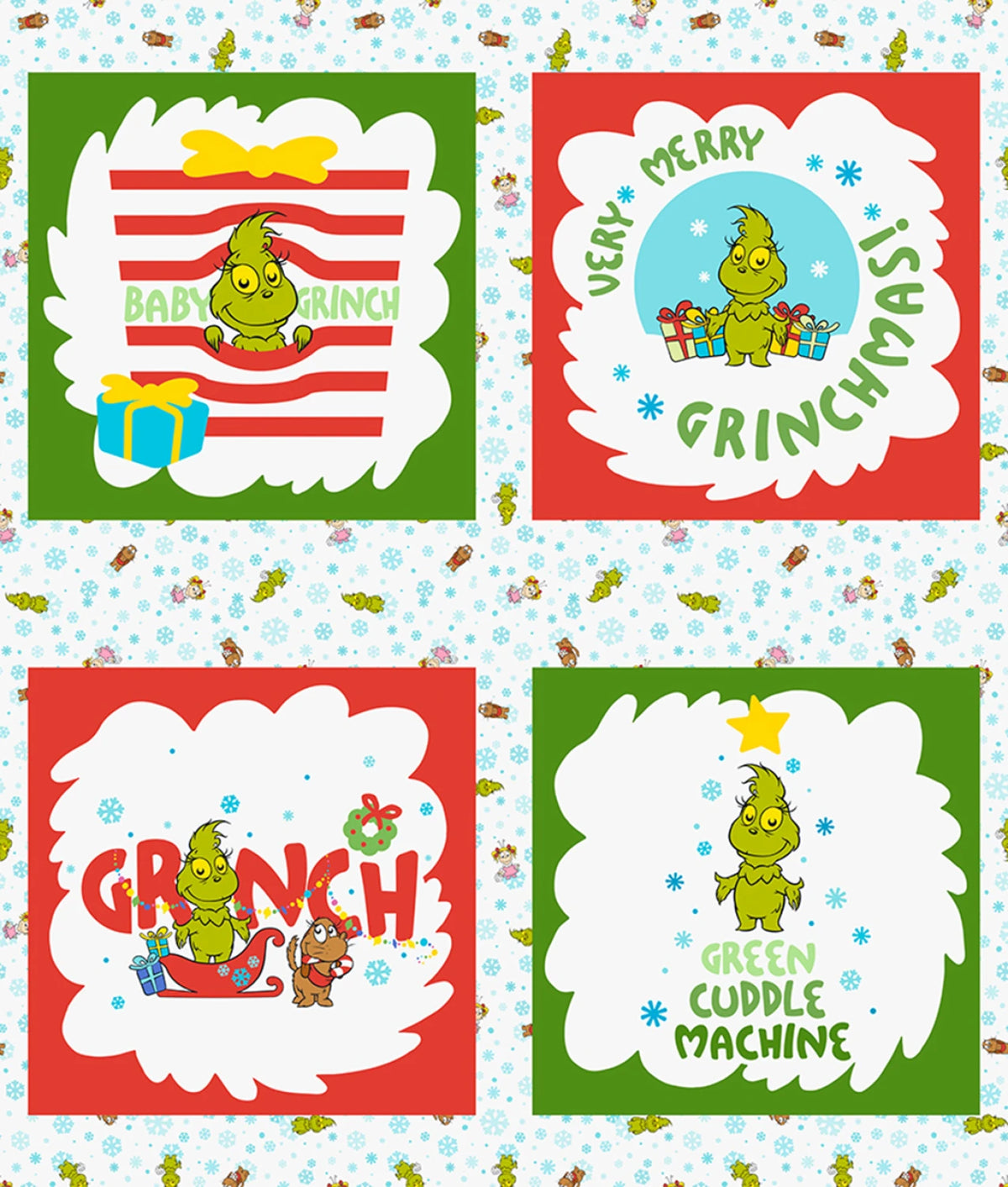 Multi Panel - Little Grinch - Robert Kaufman Cotton