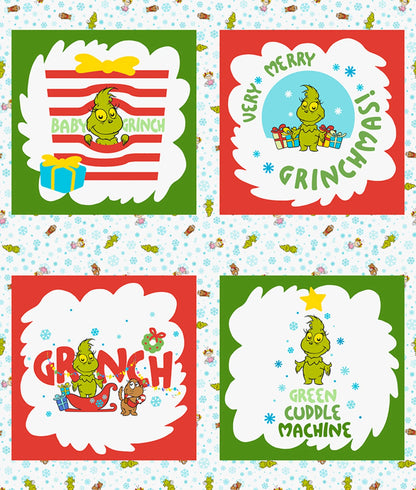 Multi Panel - Little Grinch - Robert Kaufman Cotton