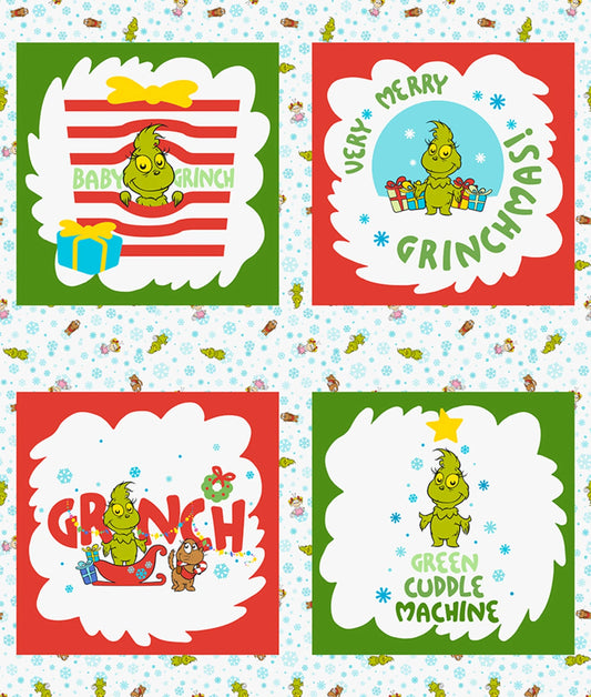 Multi Panel - Little Grinch - Robert Kaufman Cotton