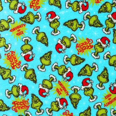 Grinch Sky - Robert Kaufman Minky