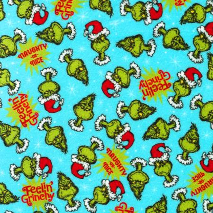 Grinch Sky - Robert Kaufman Minky