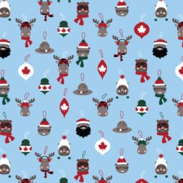 CLEARANCE Sky Critter Ornaments Purely Canadian Eh - Robert Kaufman Flannel