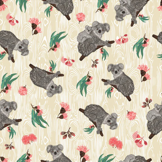 Koala Backyard Beauties - KK Fabrics Cotton