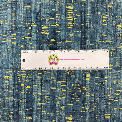 Teal Metallic Cork Like Appearance - Windham Fabrics Cotton