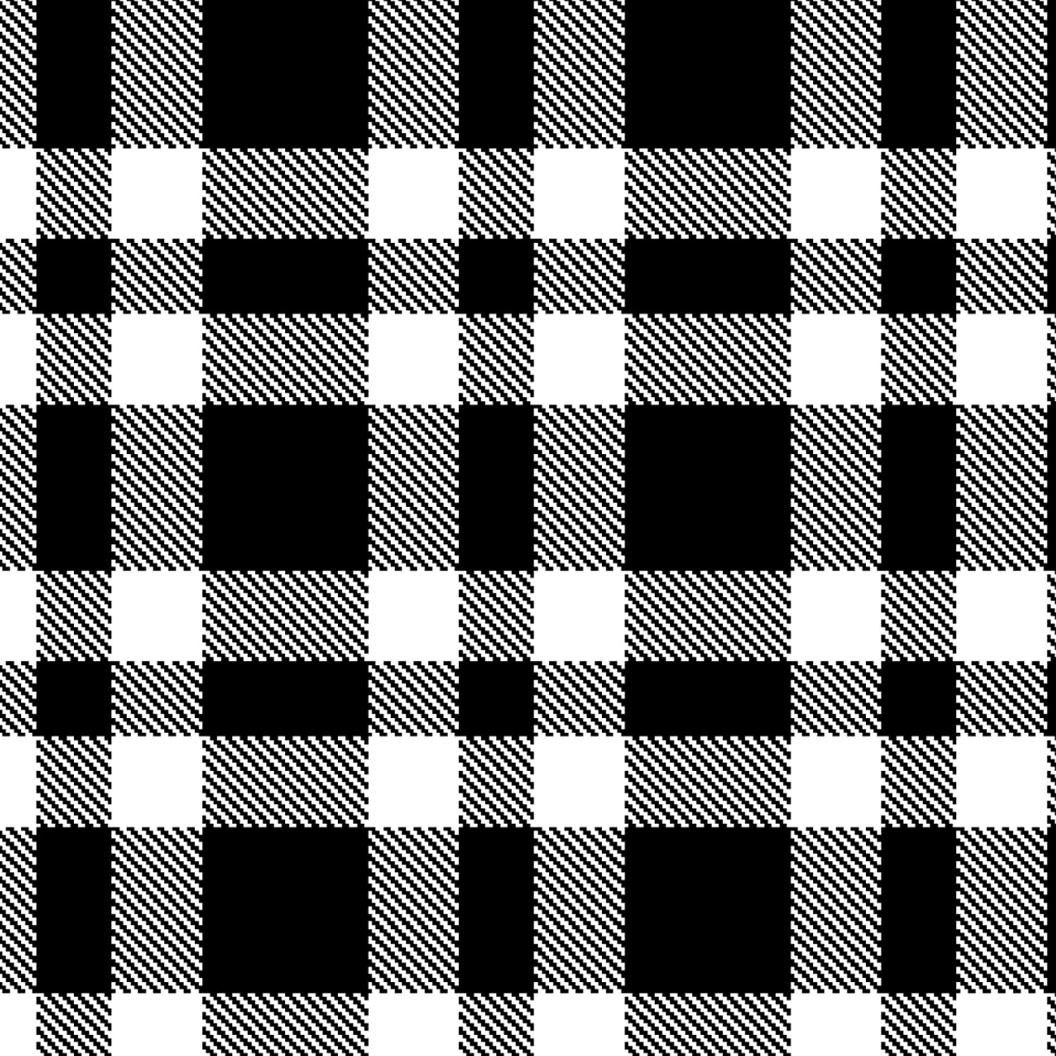 Black Buffalo Check - Blank Cotton