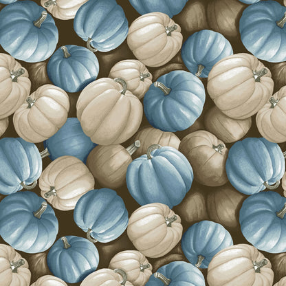 Blue Pumpkin Toss - Blank Cotton