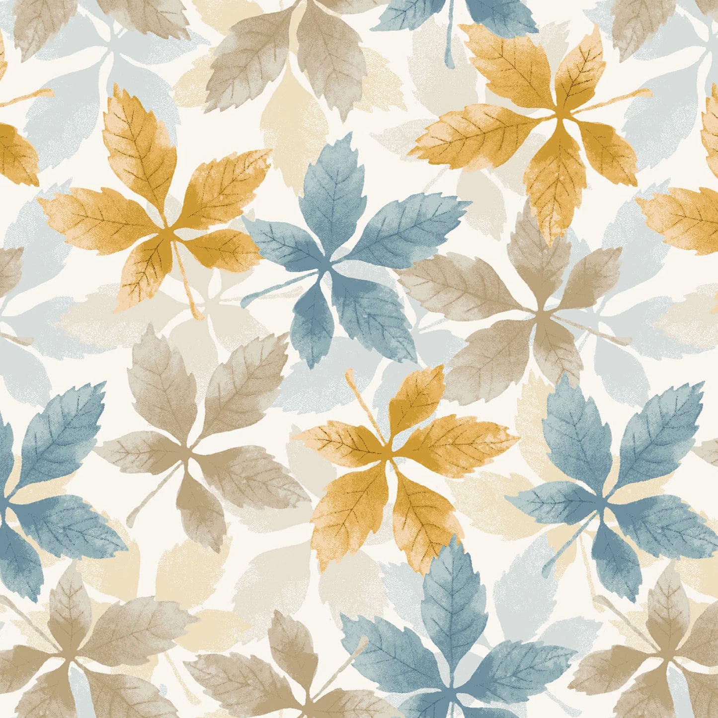 Multi Leaf Toss - Blank Cotton