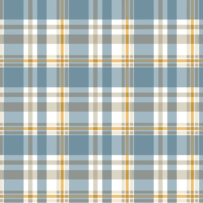 Blue Plaid - Blank Cotton