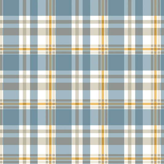 Blue Plaid - Blank Cotton